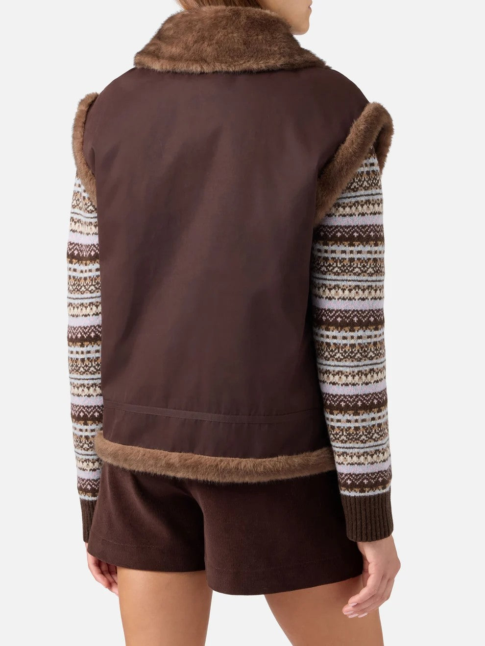 Gilet hesketh effetto pelliccia HES004 01000M MC2 SAINT BARTH 