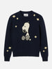 Maglia new queen con intarsio snoopy