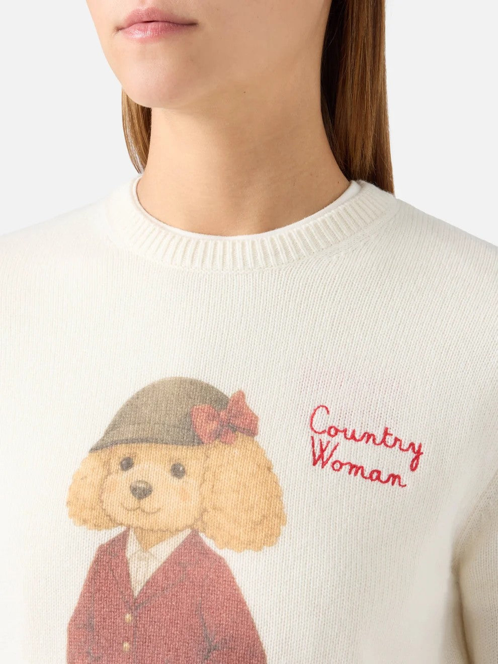 Maglia new queen con stampa country woman QUE0030 02461M MC2 SAINT BARTH 