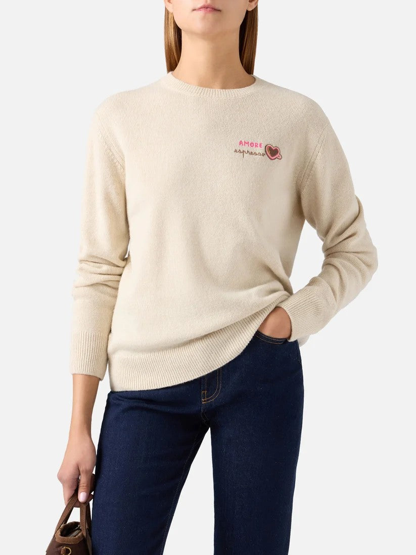 Maglia new queen con ricamo amore espresso QUE0032 04166M MC2 SAINT BARTH 