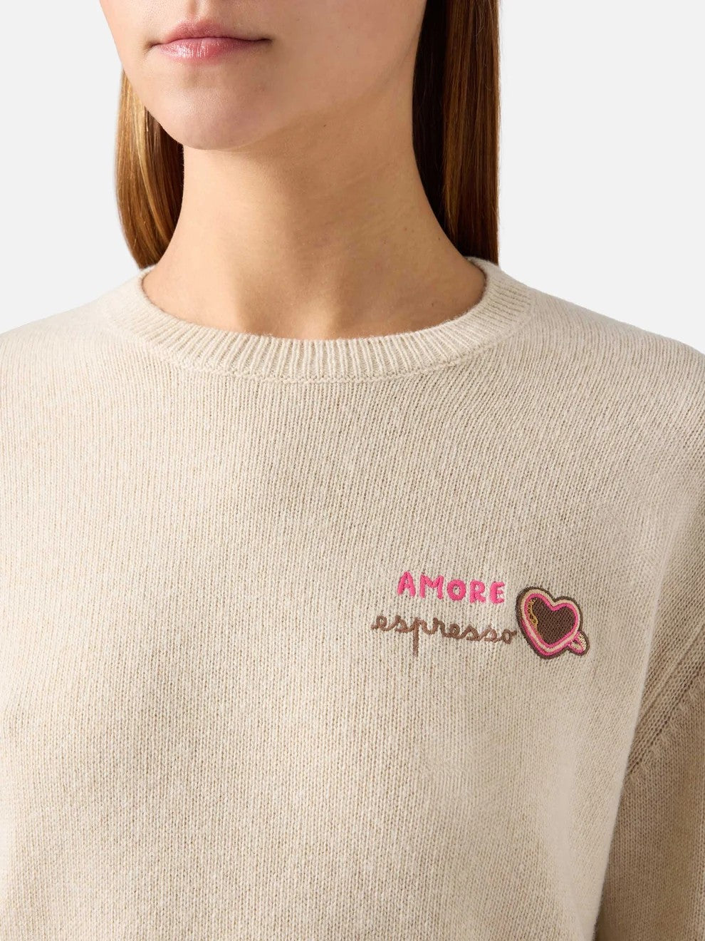 Maglia new queen con ricamo amore espresso QUE0032 04166M MC2 SAINT BARTH 