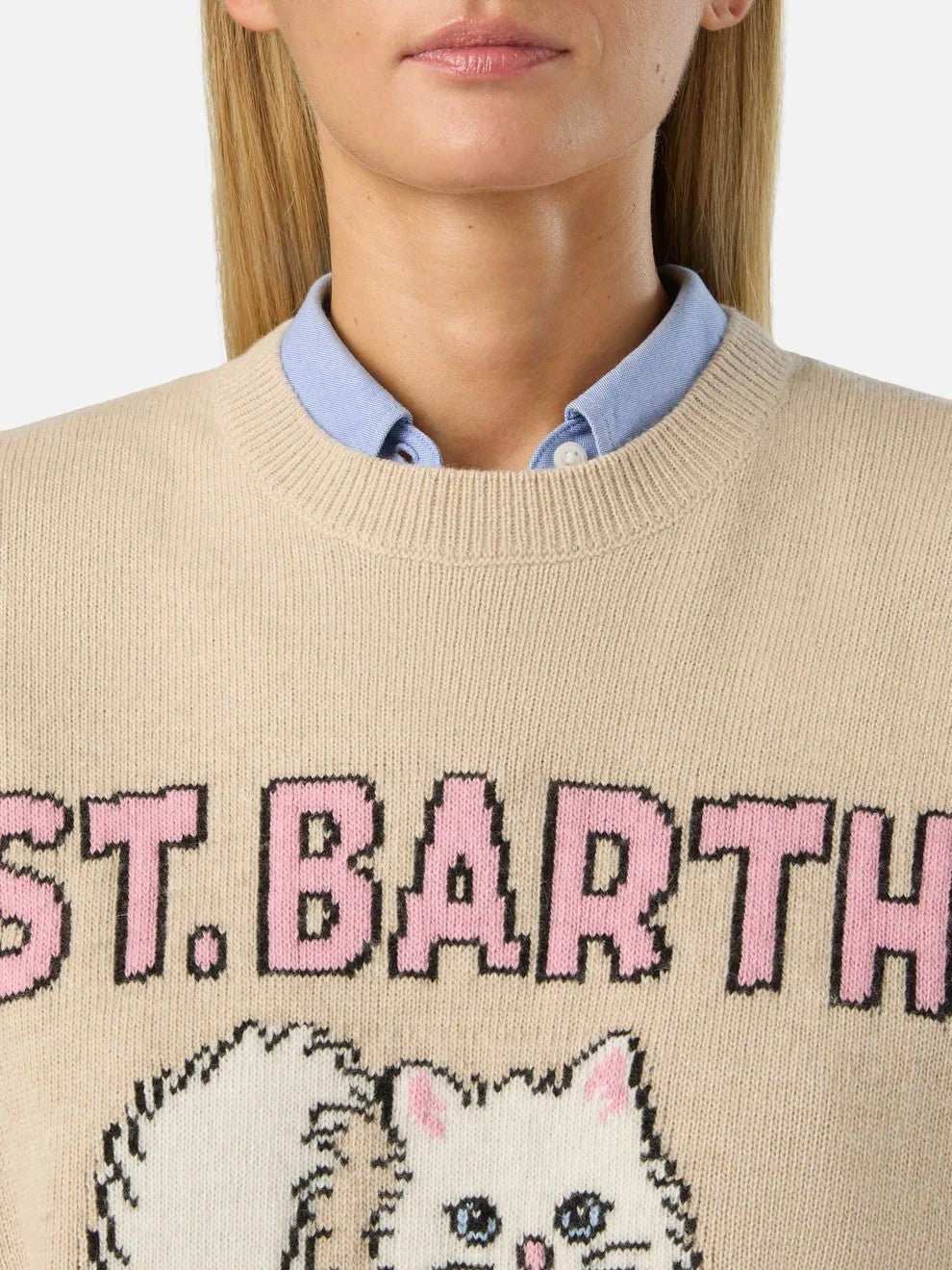 Maglia tessa con inatrsio gattino TESS001 04229M MC2 SAINT BARTH 