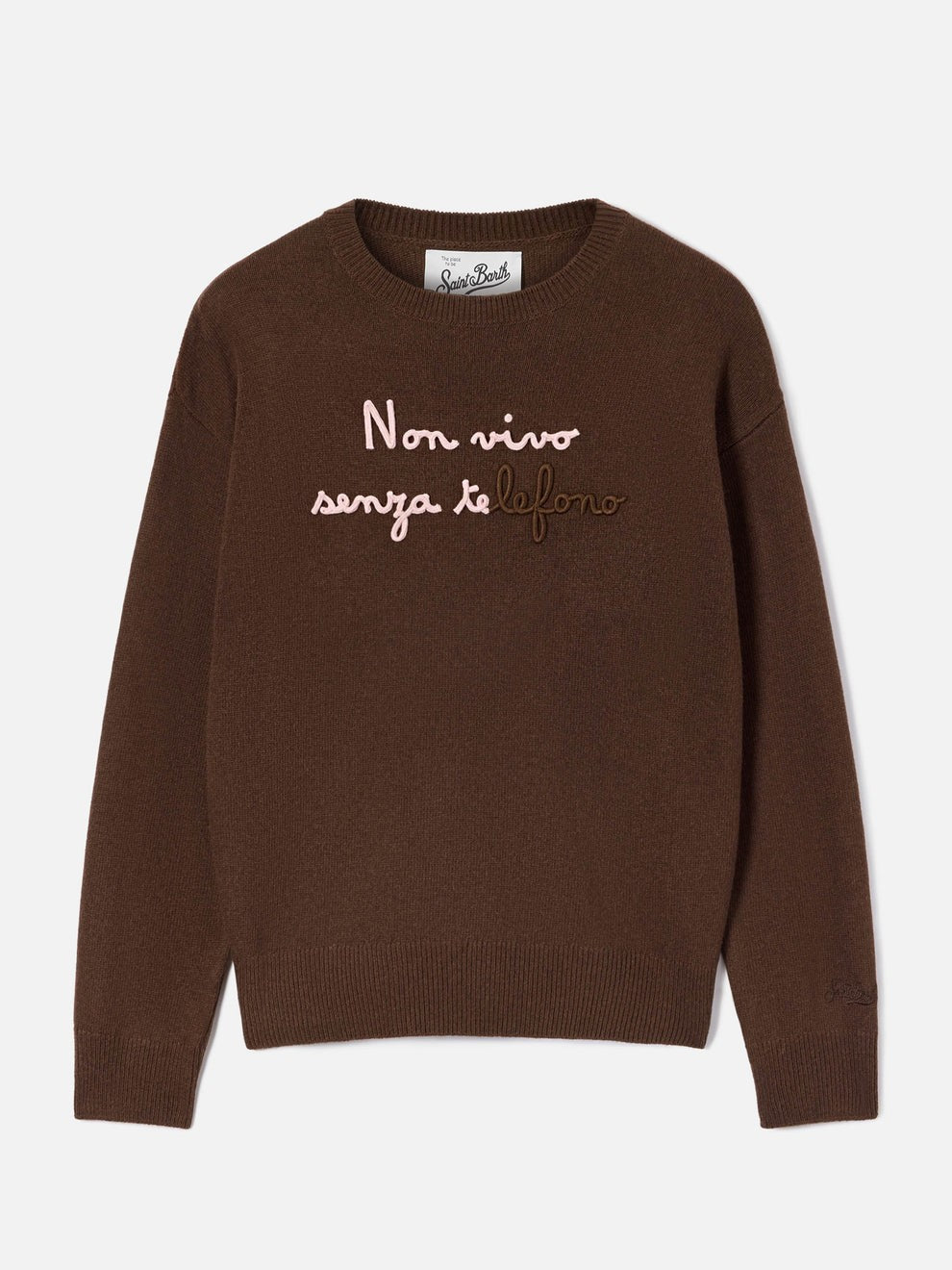 Maglia tessa con ricamo non vivo senza te TESS001 04230M MC2 SAINT BARTH 