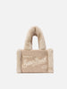 Borsa mini vanity effetto pelliccia