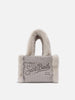 Borsa mini vanity effetto pelliccia