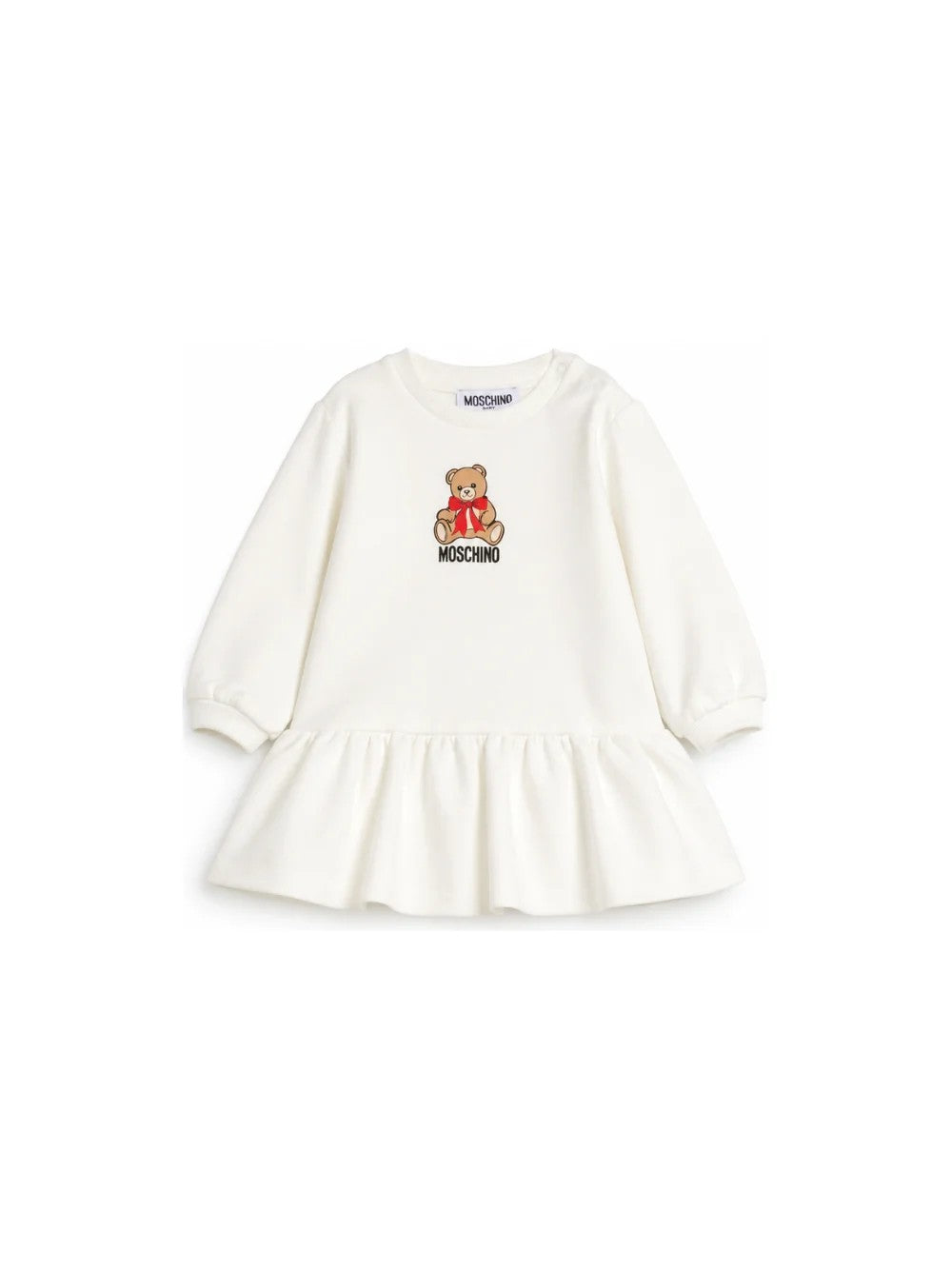 Abito con stampa Teddy Bear MBV0BKLDA18 10063 MOSCHINO BABY 