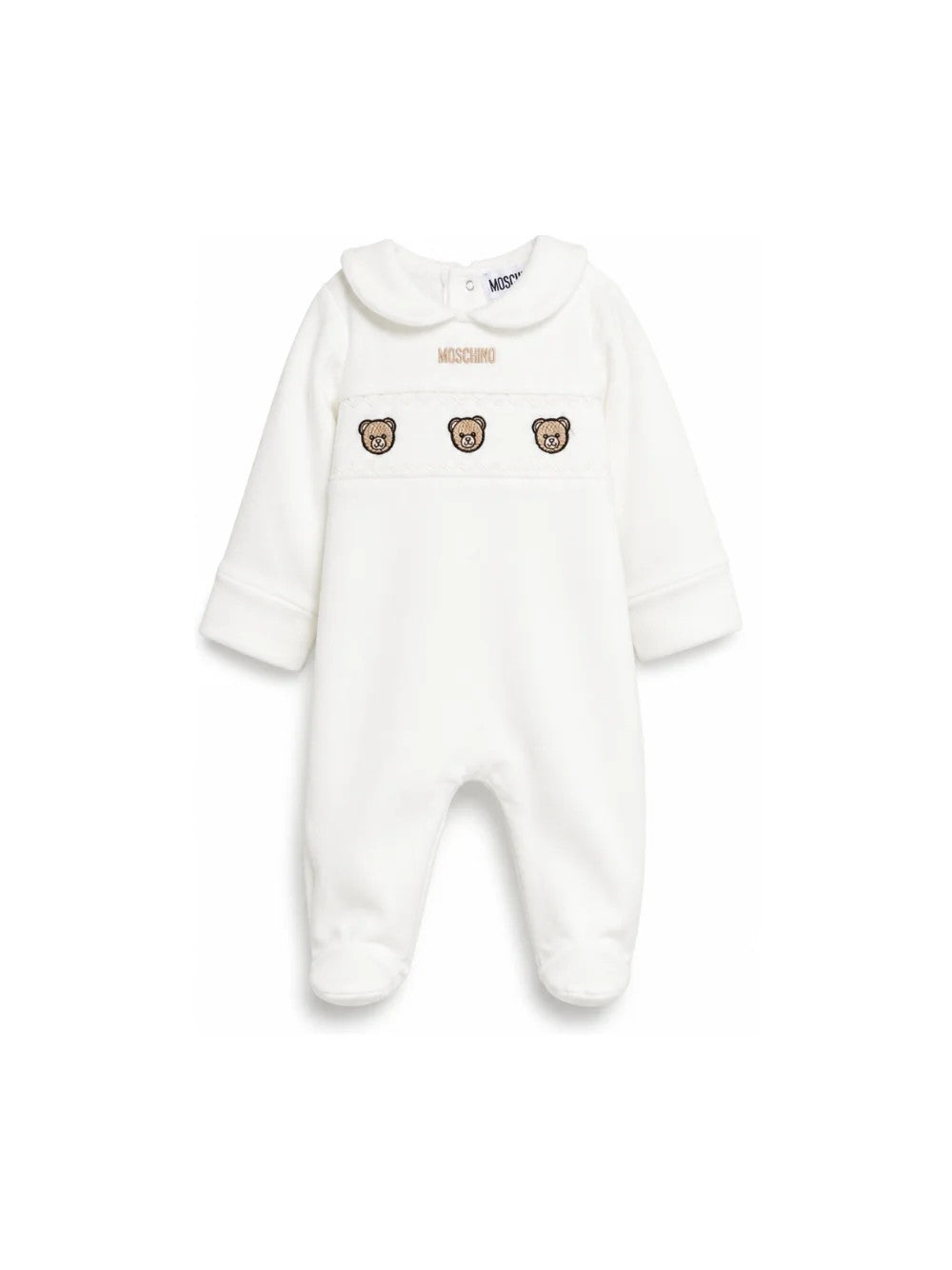 Tutina con logo ricamato MUT050LDA66 10063 MOSCHINO BABY 
