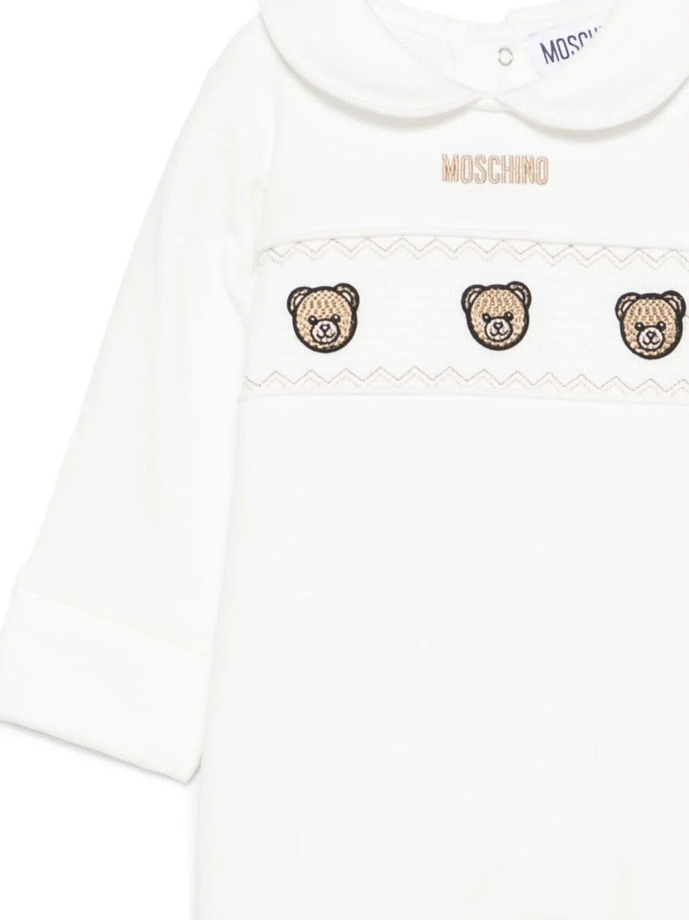 Tutina con logo ricamato MUT050LDA66 10063 MOSCHINO BABY 