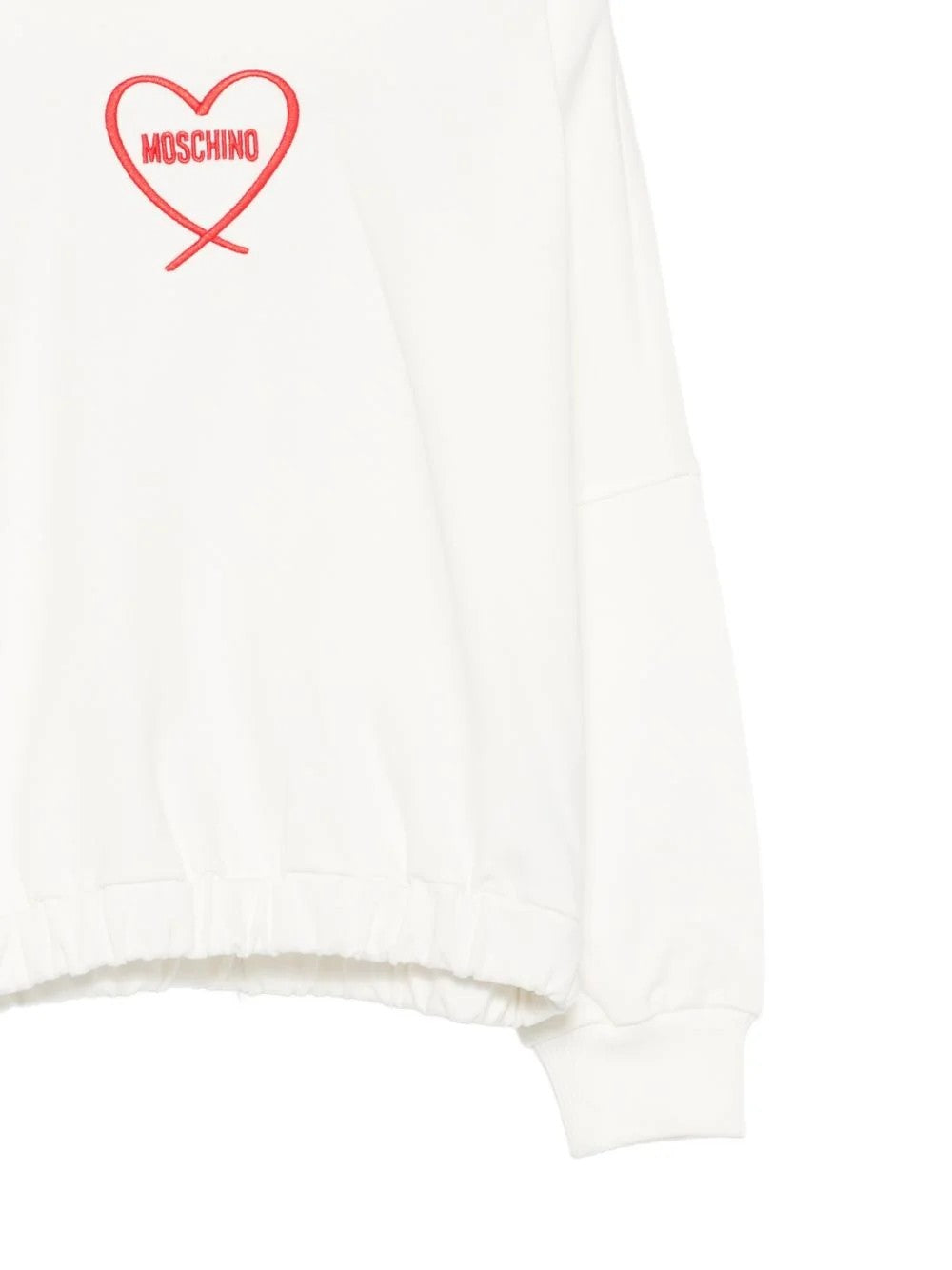Felpa con stampa cuore HDF06ZLDA63 10063A MOSCHINO KID 