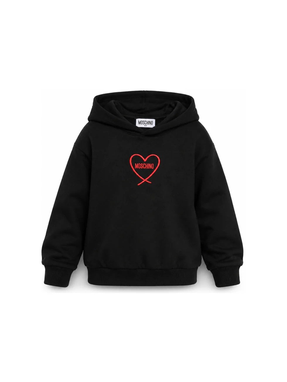 Felpa con stampa cuore HDF06ZLDA63 60100A MOSCHINO KID 