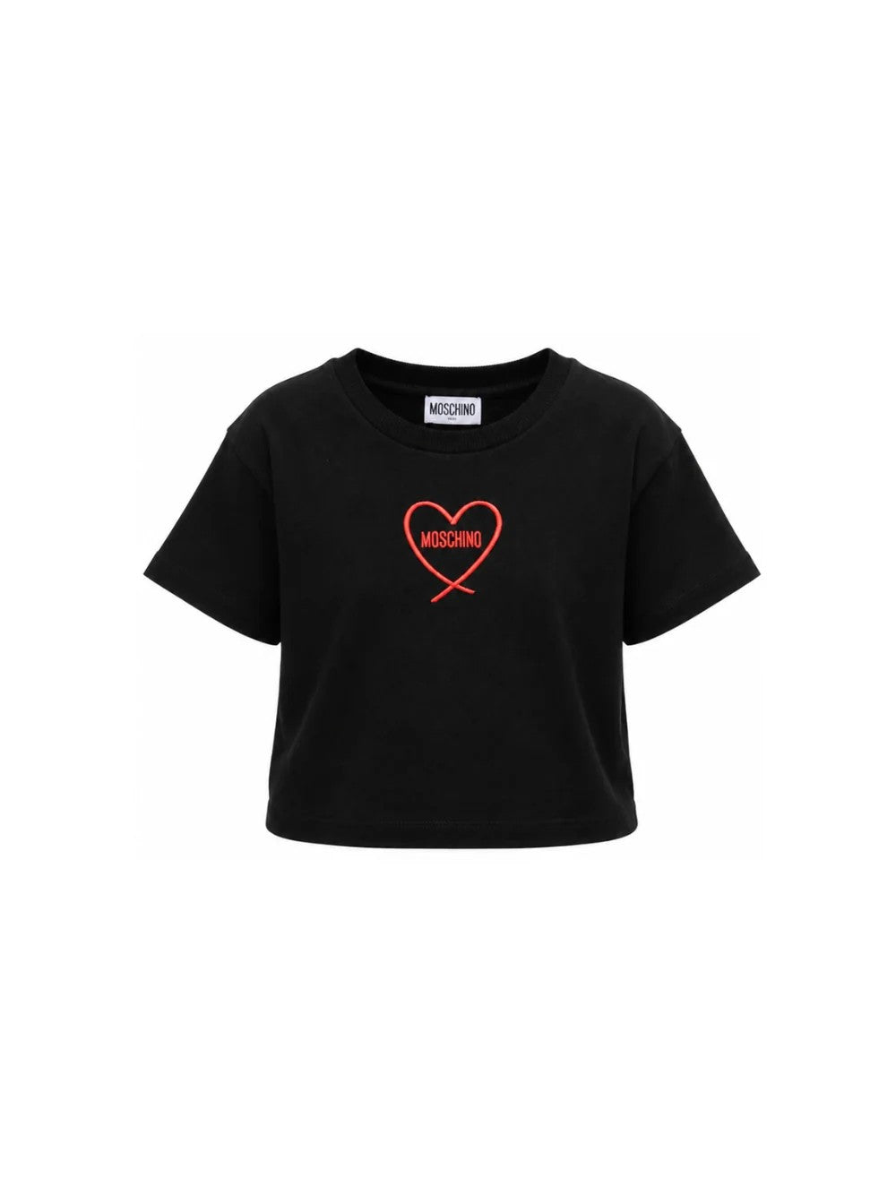 T-shirt stampa cuore HDM078LAA10 60100A MOSCHINO KID 