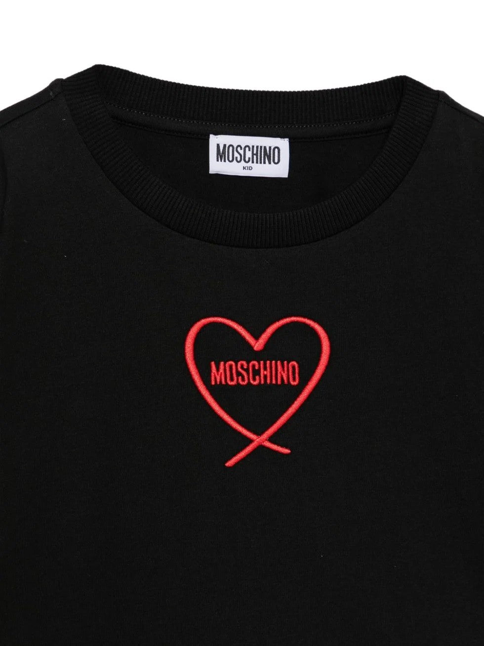 T-shirt stampa cuore HDM078LAA10 60100A MOSCHINO KID 