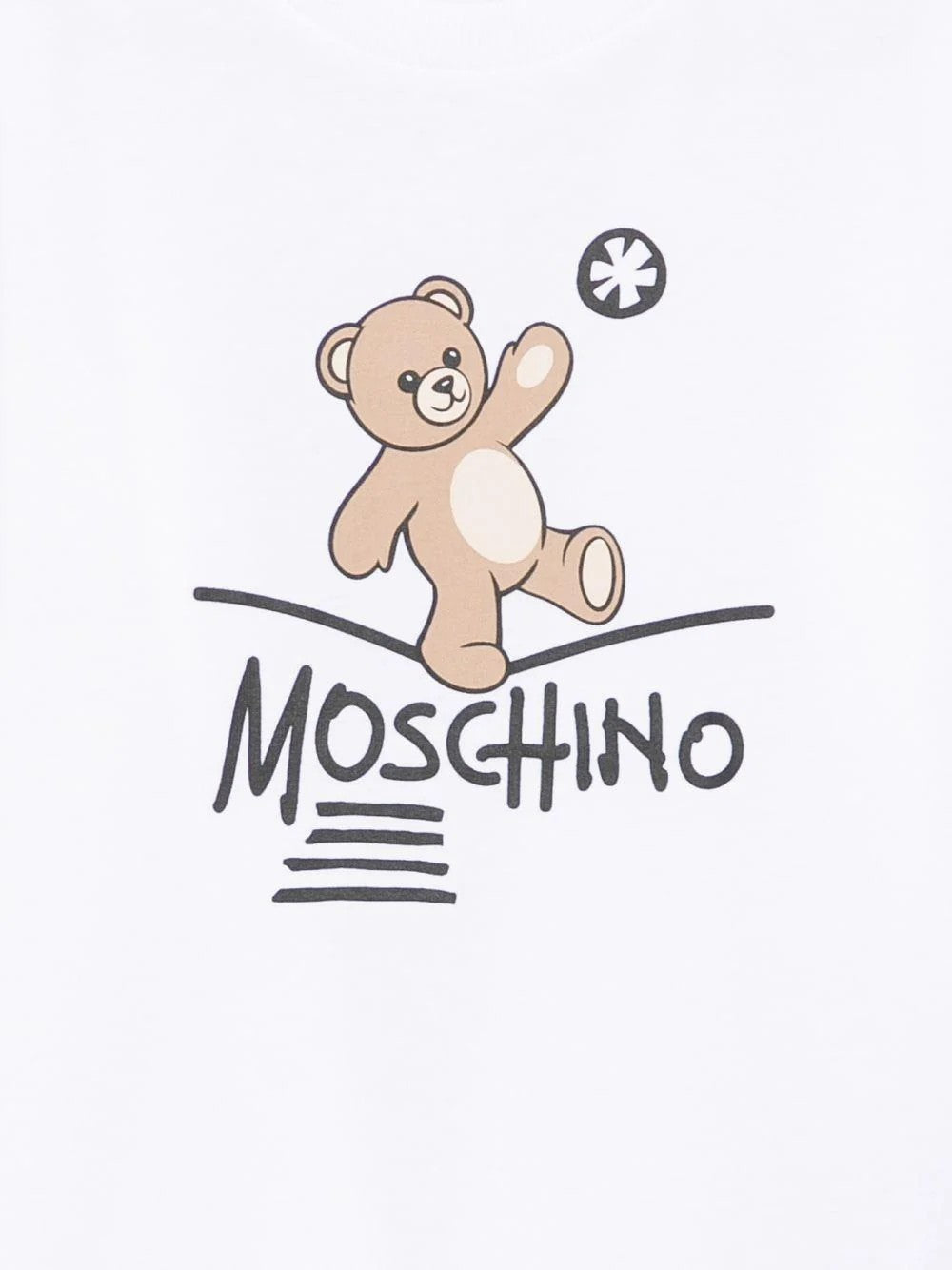 T-shirt stampa Teddy Bear HZO00JLAA20 10101 MOSCHINO KID 