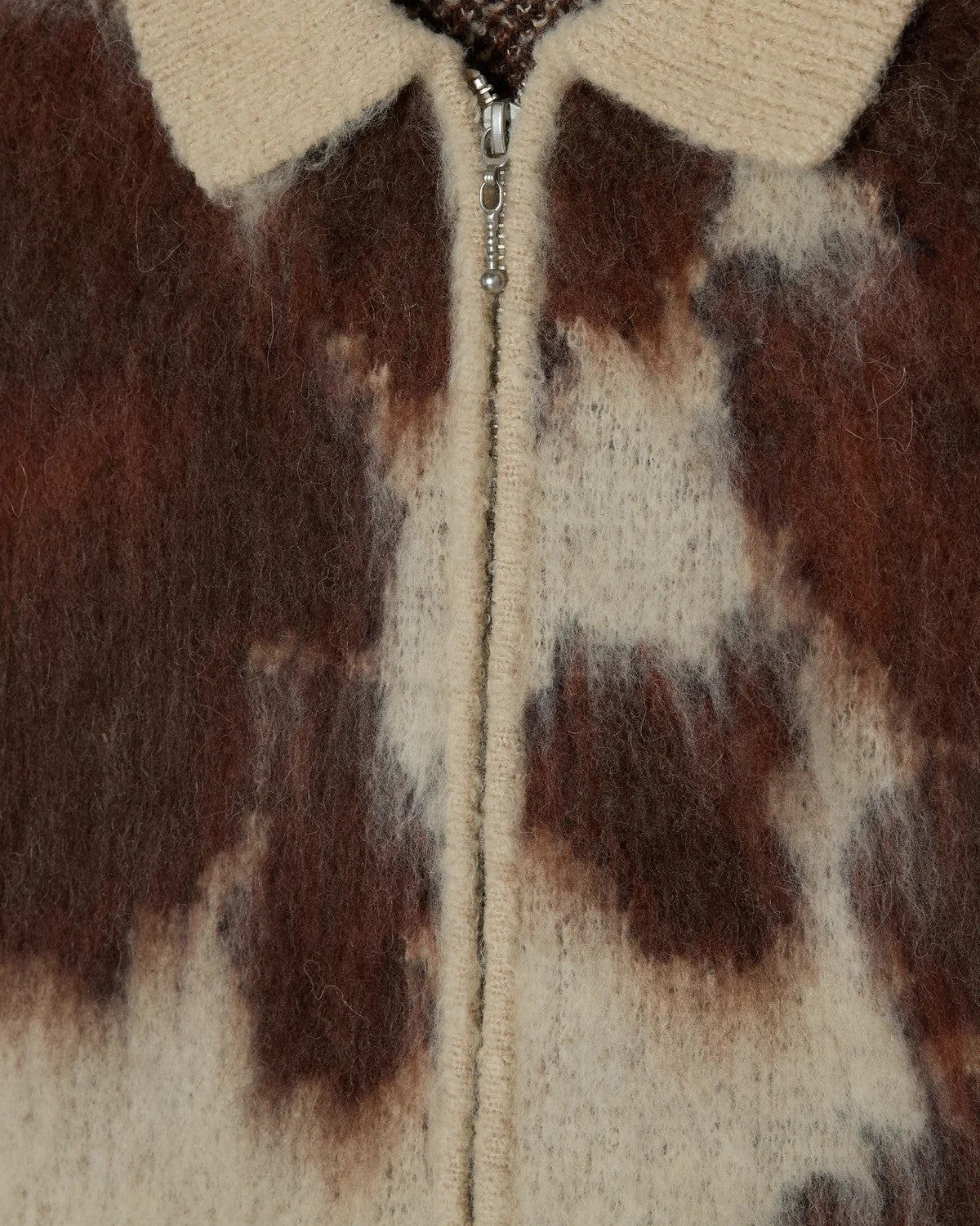 Cow pattern zip sweater 151010050 COW OBEY 