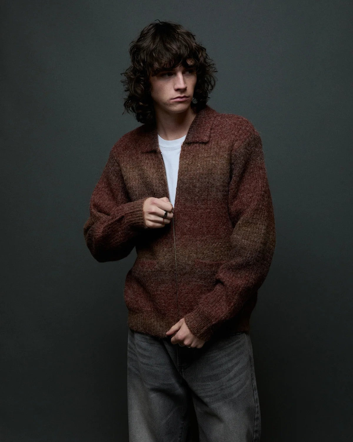 Anton gradient cardigan 151010054 BWM OBEY 