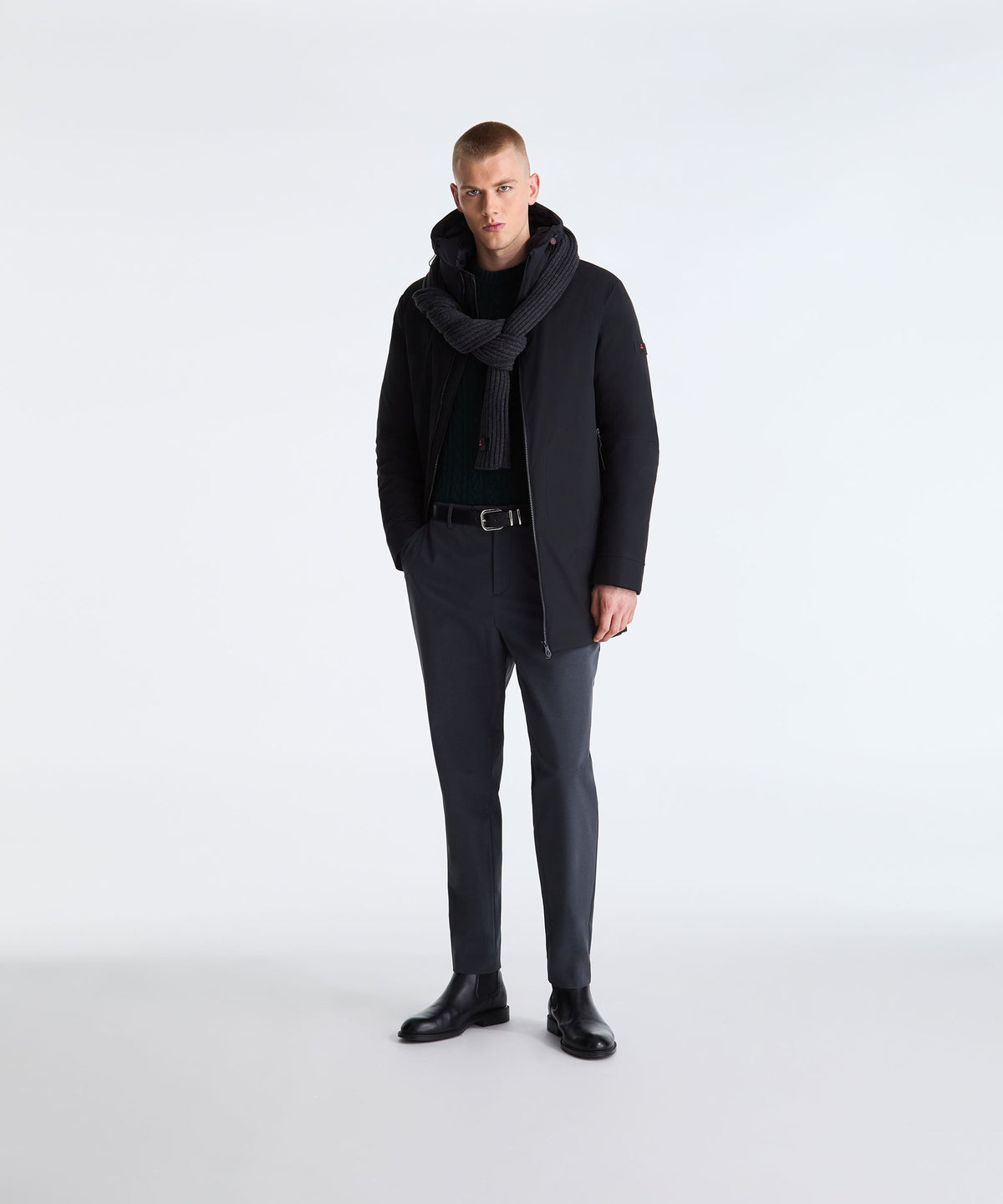 METIDE SRTR GRS 02Overcoat urbano stretch antivento PEU5996 NER PEUTEREY 