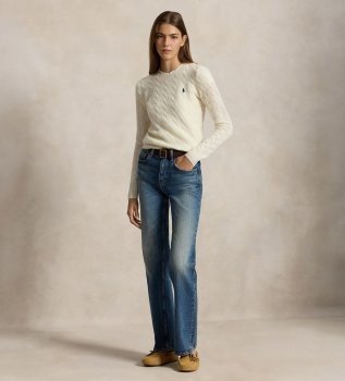 Girocollo in lana e cashmere a trecce 211971865 001 POLO RALPH LAUREN 