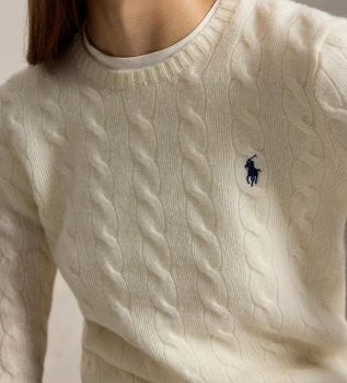 Girocollo in lana e cashmere a trecce 211971865 001 POLO RALPH LAUREN 