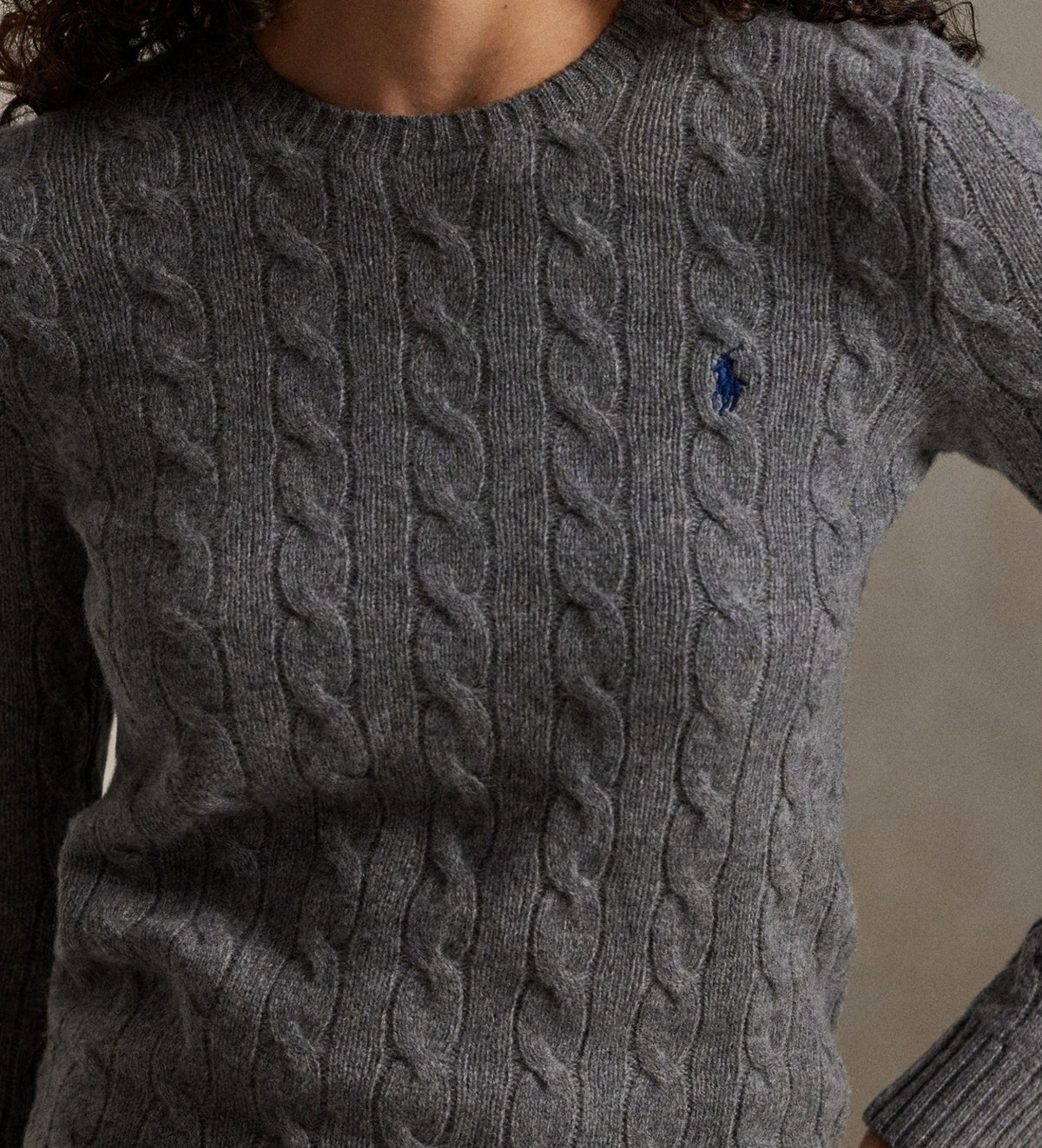 Girocollo in lana e cashmere a trecce 211971865 501 POLO RALPH LAUREN 