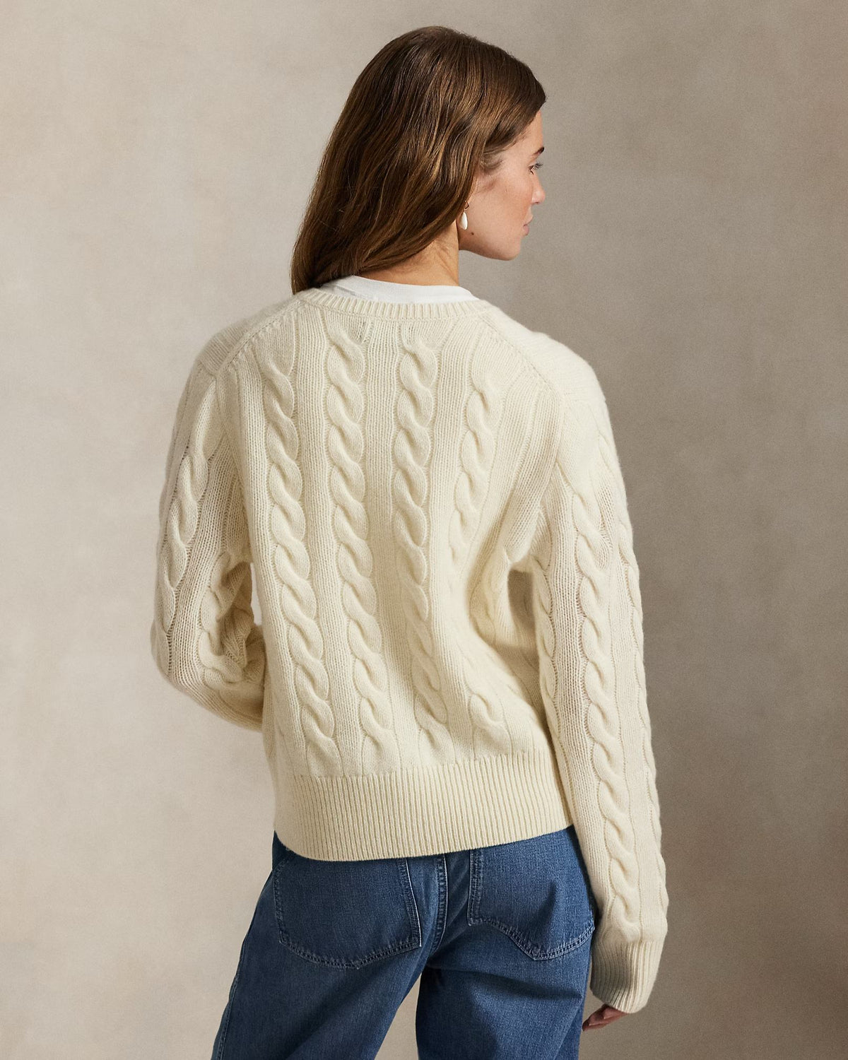 Cardigan a trecce in lana e cashmere 211972104 002 POLO RALPH LAUREN 