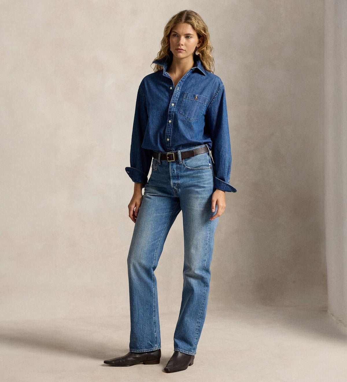 Camicia di denim Big Fit 211B17146 001 POLO RALPH LAUREN 