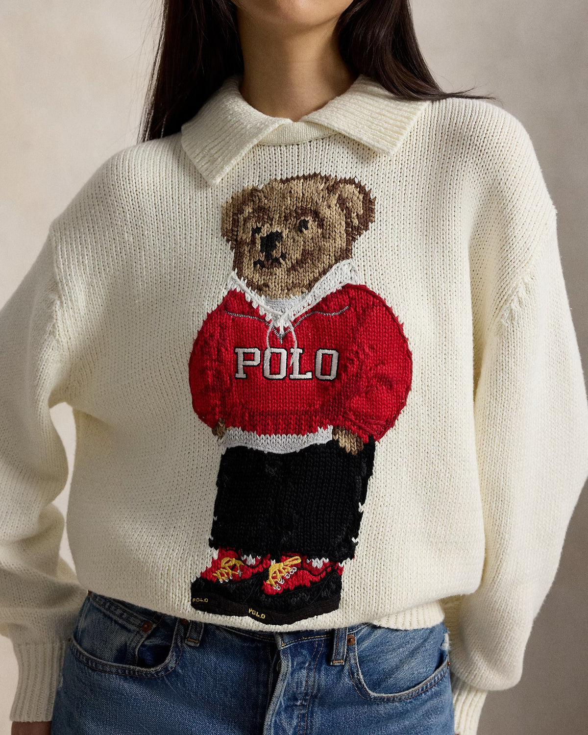 Maglia Polo Bear in lino e cotone 211B17764 001 POLO RALPH LAUREN 