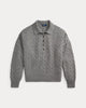 Maglia in lana e cashmere con collo polo