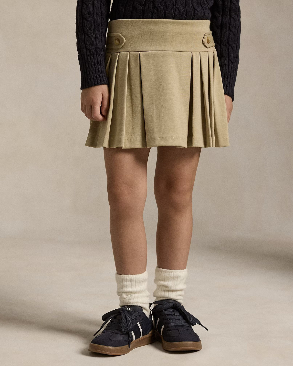 Skort in tessuto ponte a pieghe 312749584 002 POLO RALPH LAUREN 