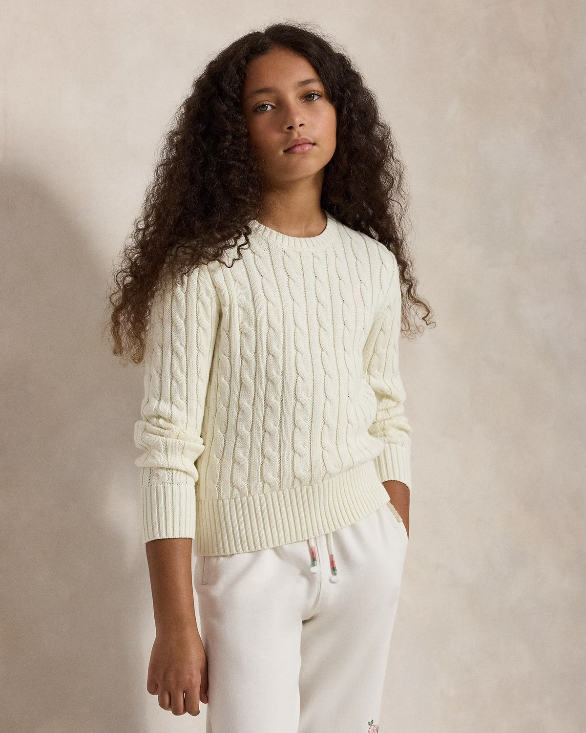 Maglia in cotone a trecce 313901316 011 POLO RALPH LAUREN 