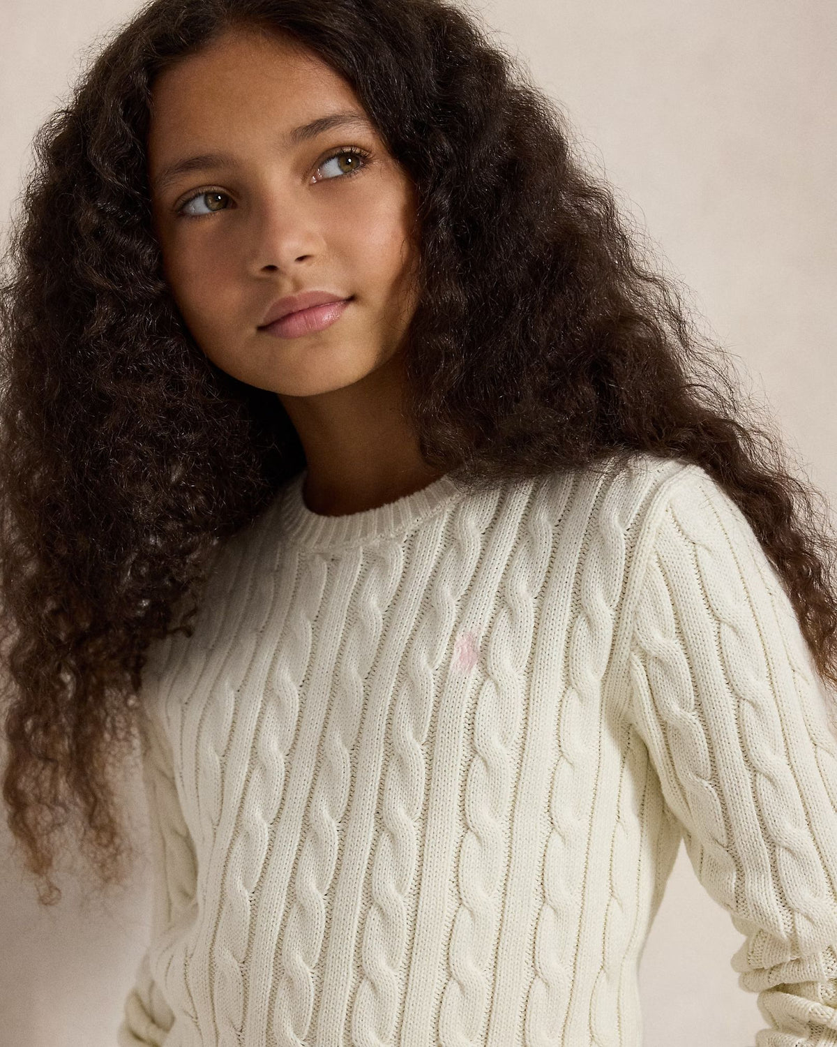 Maglia in cotone a trecce 313901316 011 POLO RALPH LAUREN 