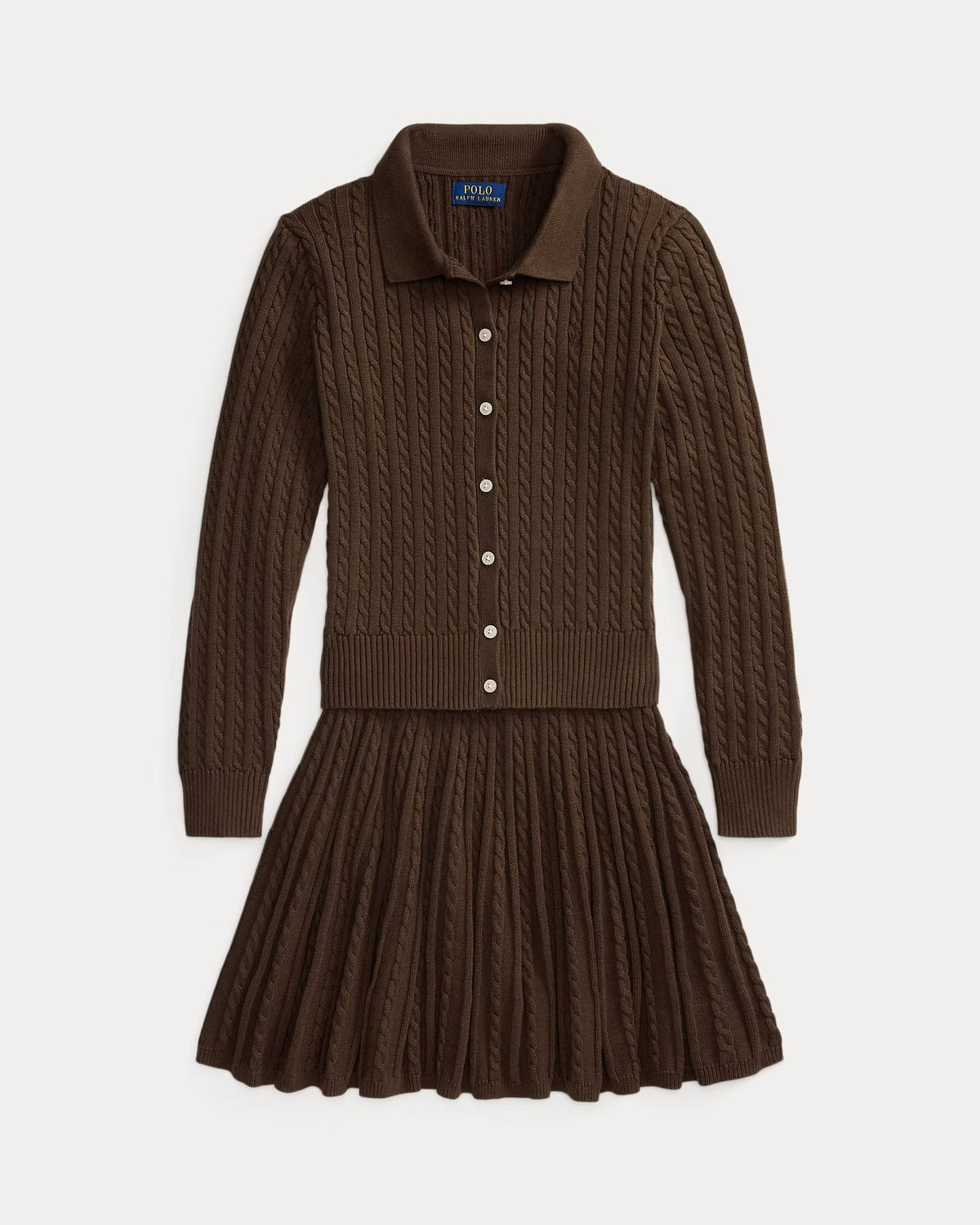 Cardigan polo e gonna in cotone 313950779 501 POLO RALPH LAUREN 