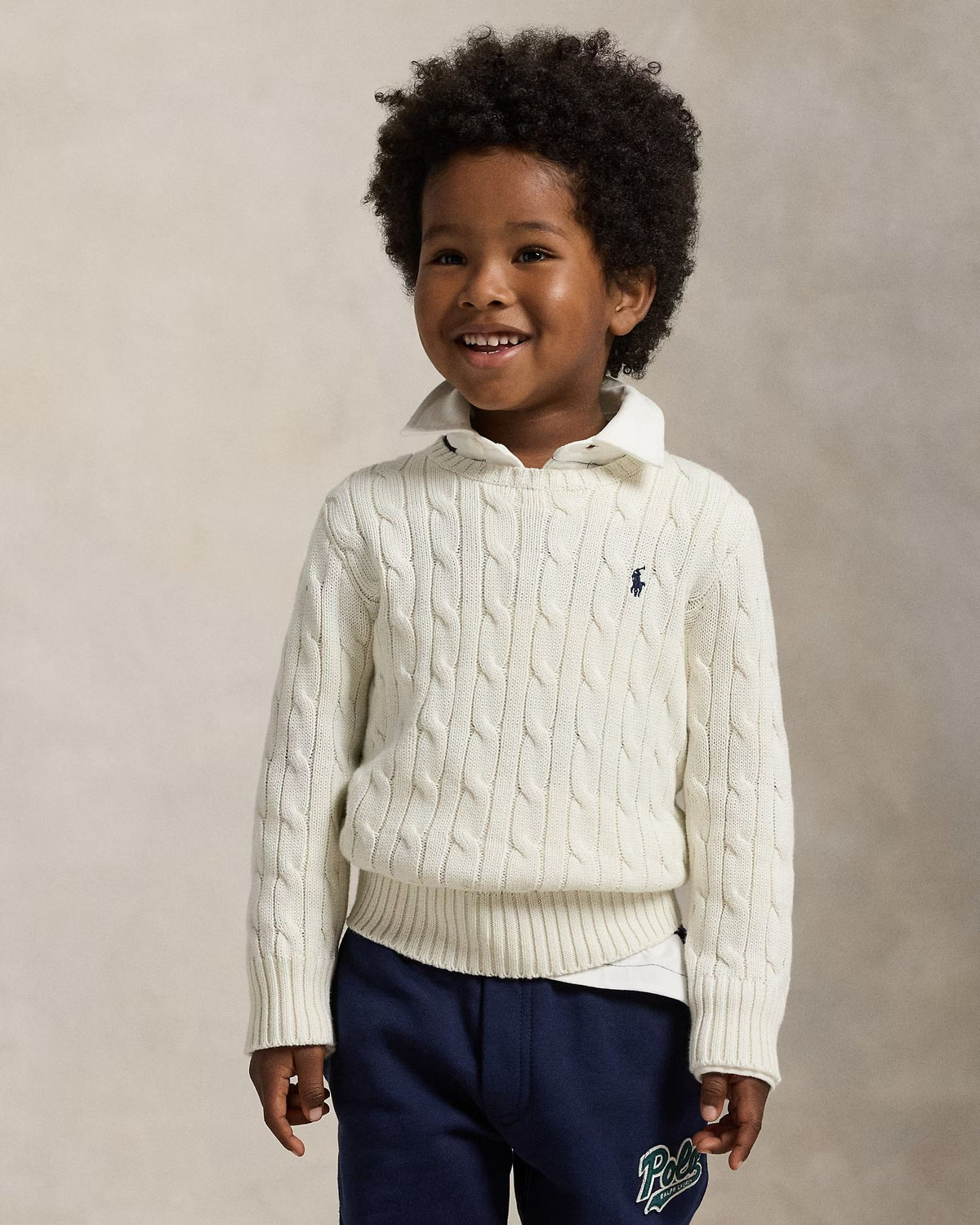 Maglia in cotone a trecce 322702674 024 POLO RALPH LAUREN 