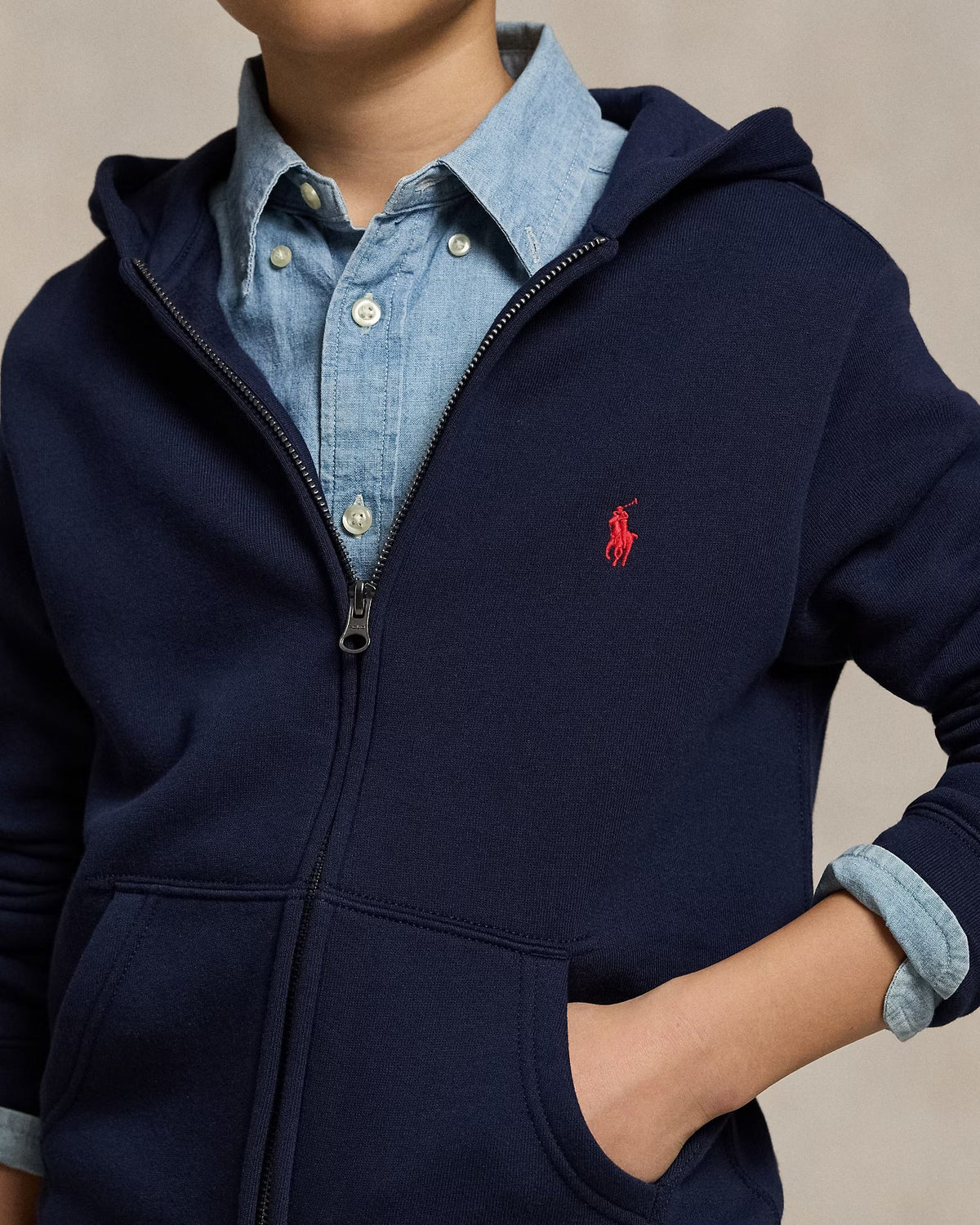 Felpa con cappuccio e cerniera 323547626 001 POLO RALPH LAUREN 
