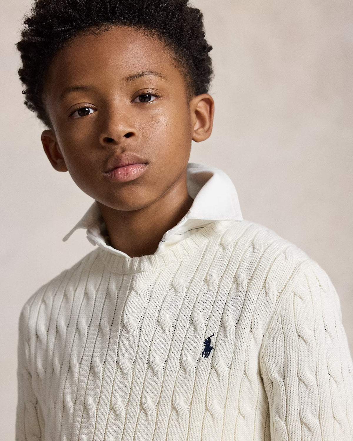 Maglia in cotone a trecce 323702674 024 POLO RALPH LAUREN 