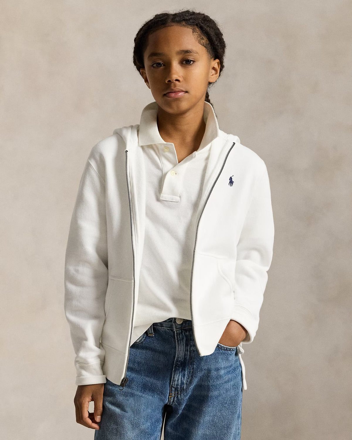 Felpa con cappuccio e cerniera 323799360 501 POLO RALPH LAUREN 