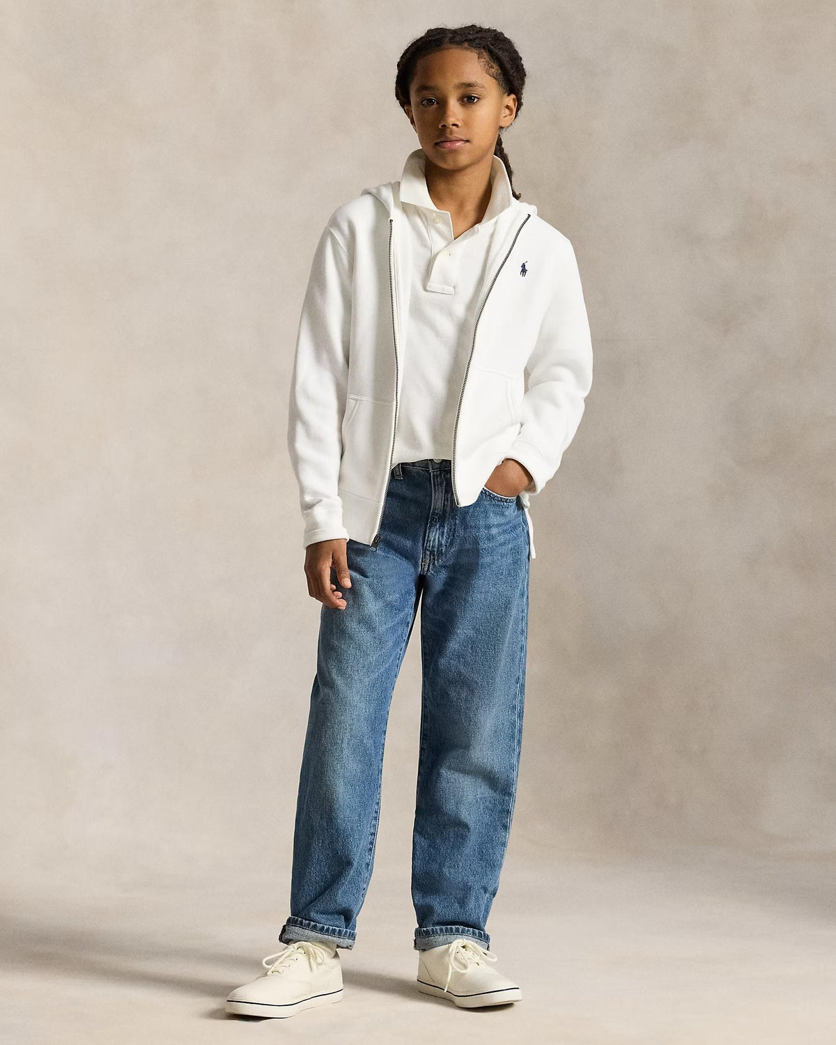 Felpa con cappuccio e cerniera 323799360 501 POLO RALPH LAUREN 