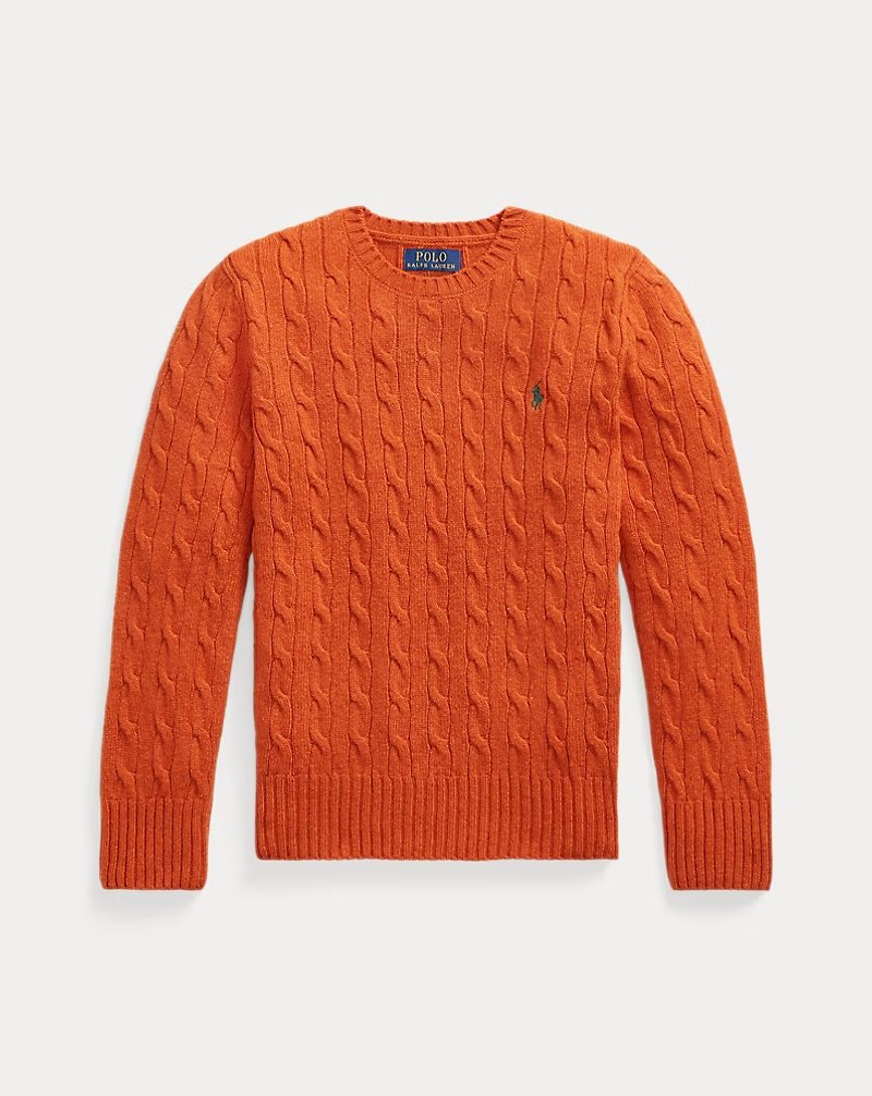 Maglia in lana e cashmere a trecce 323877728 500 POLO RALPH LAUREN 