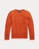 Cable-knit wool and cashmere sweater
