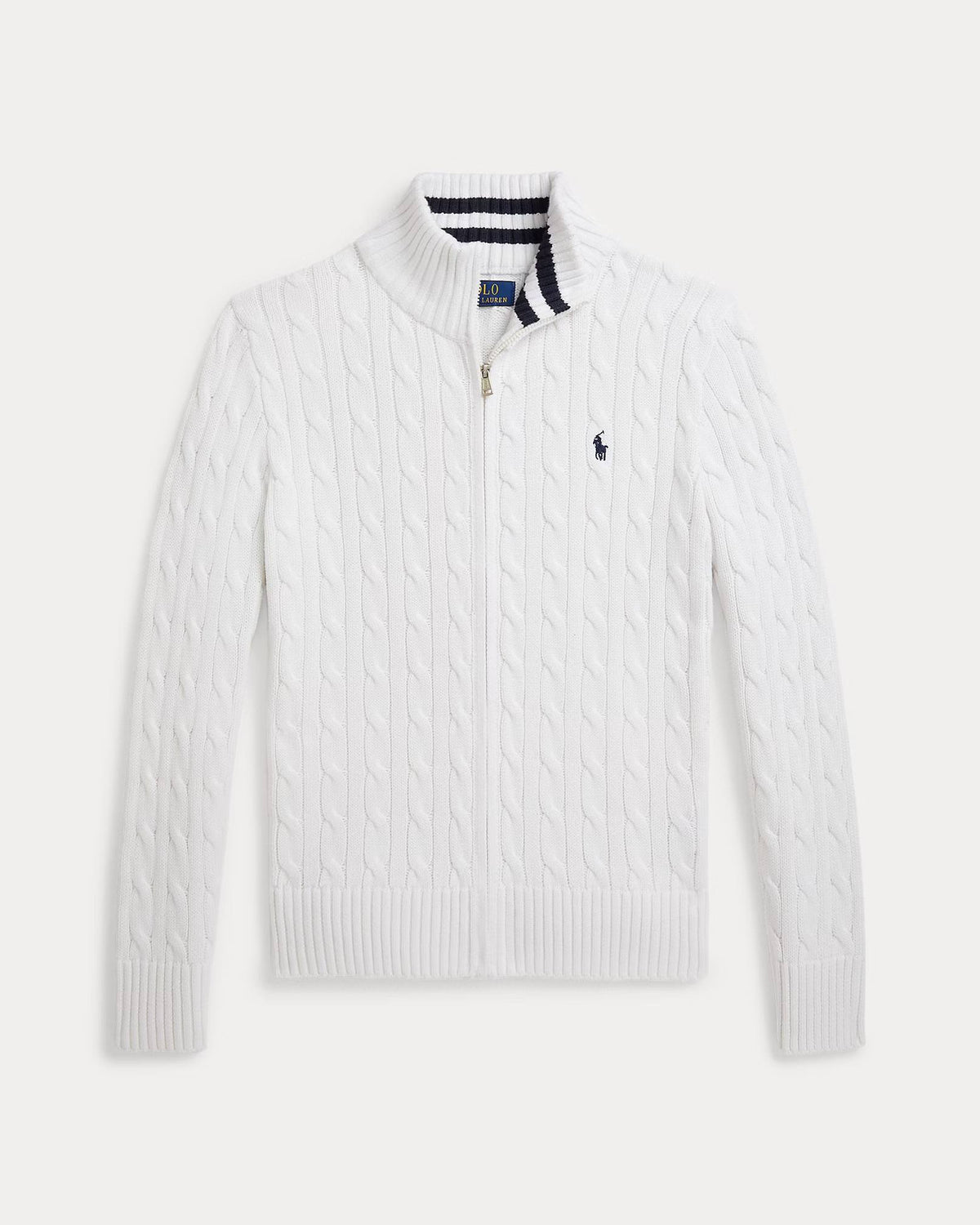 Maglia in cotone a trecce con cerniera 323A95566 002 POLO RALPH LAUREN 