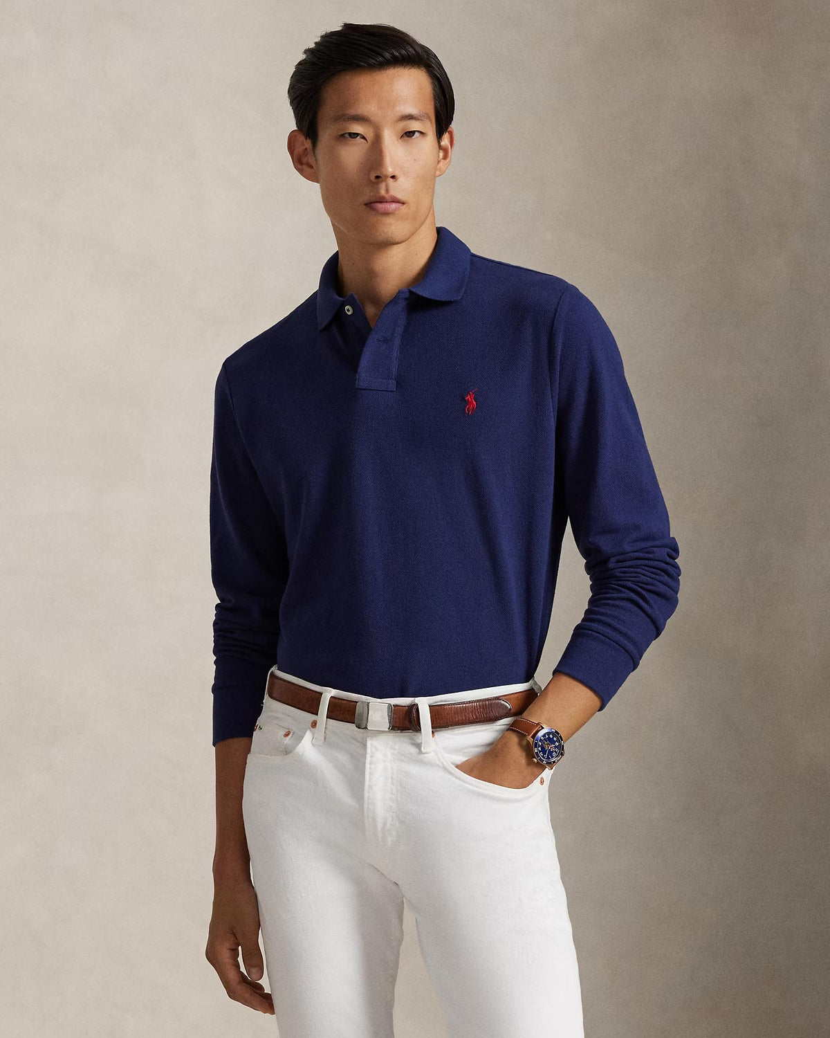 Polo in piqué Custom Slim-Fit 710680790 046 POLO RALPH LAUREN 