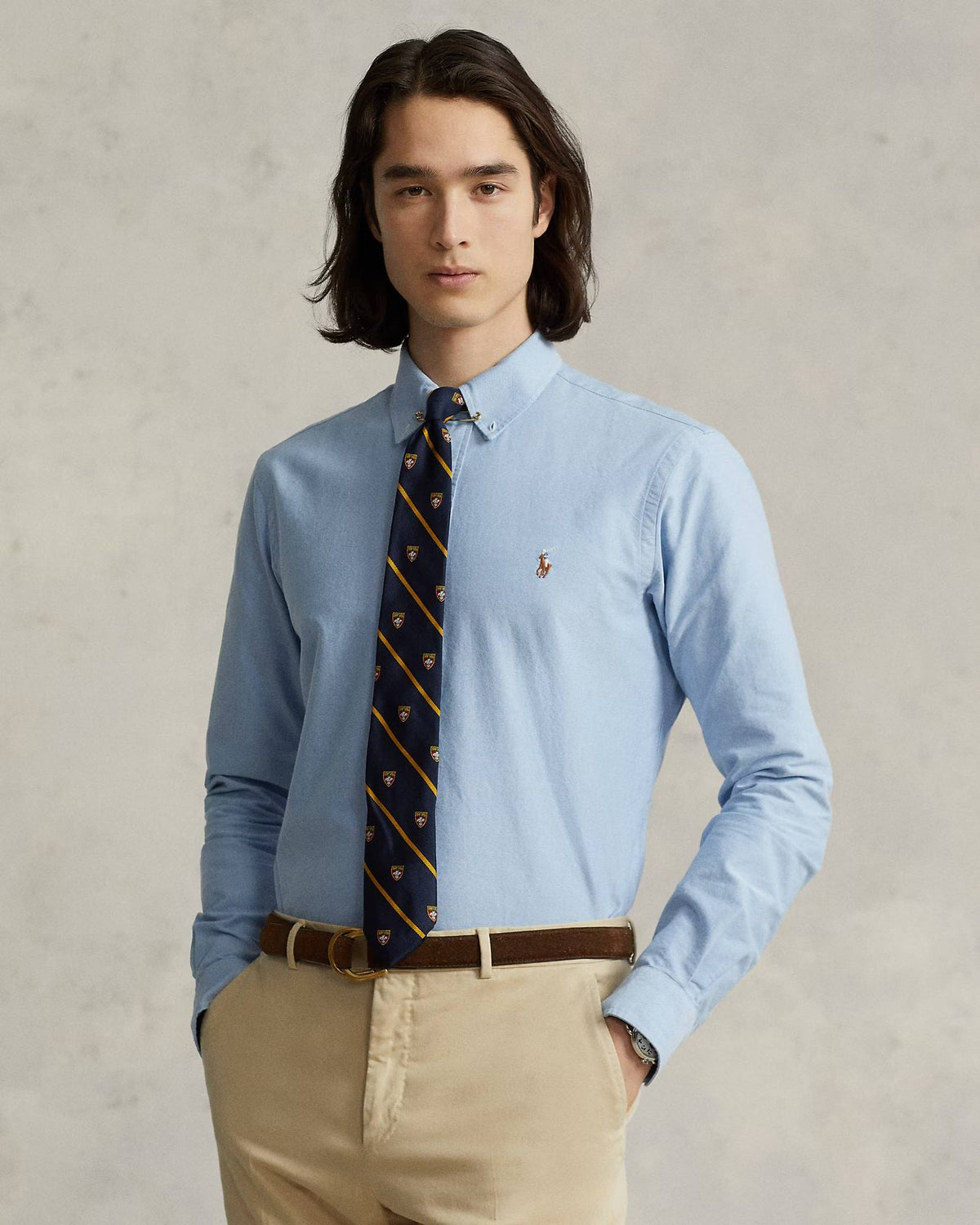 Camicia Oxford Custom-Fit 710792041 002 POLO RALPH LAUREN 