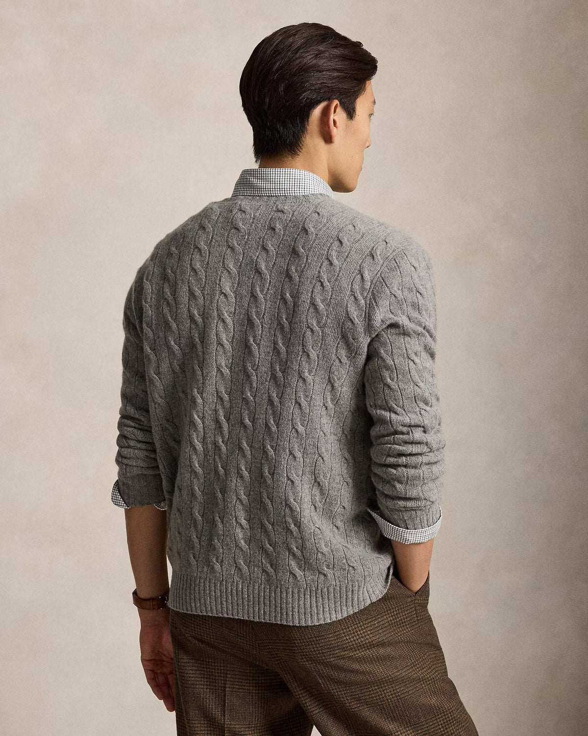 Maglia in lana e cashmere a trecce 710876762 012 POLO RALPH LAUREN 