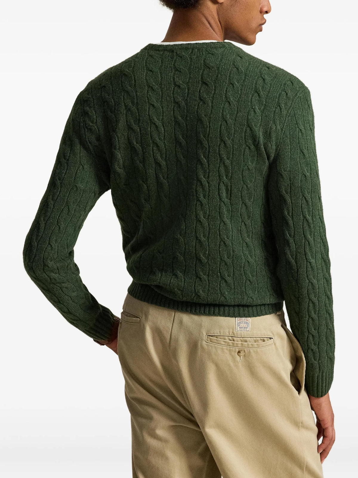 Maglia in lana e cashmere a trecce 710876762 507 POLO RALPH LAUREN 