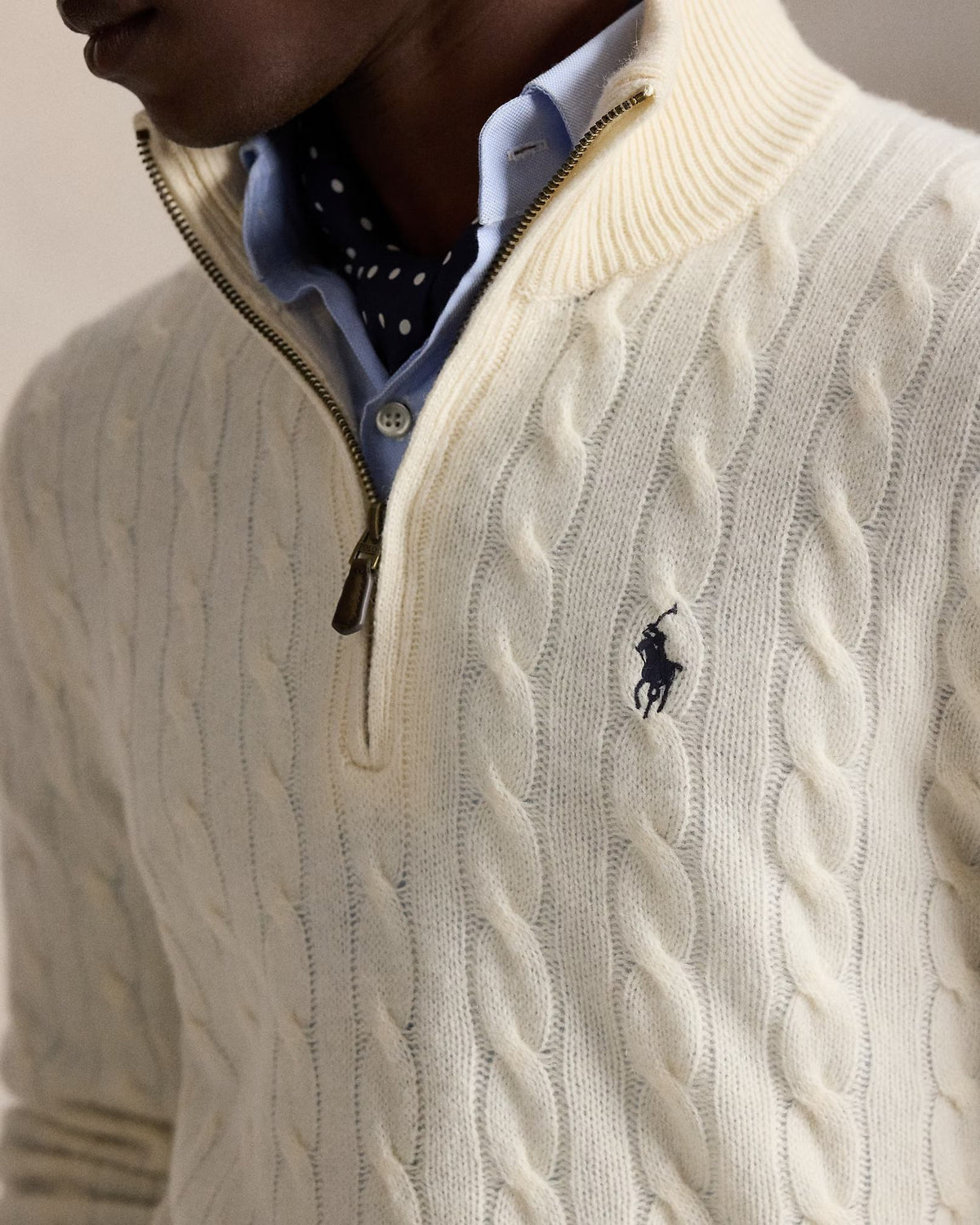 Maglia a trecce con cerniera 710876766 001 POLO RALPH LAUREN 