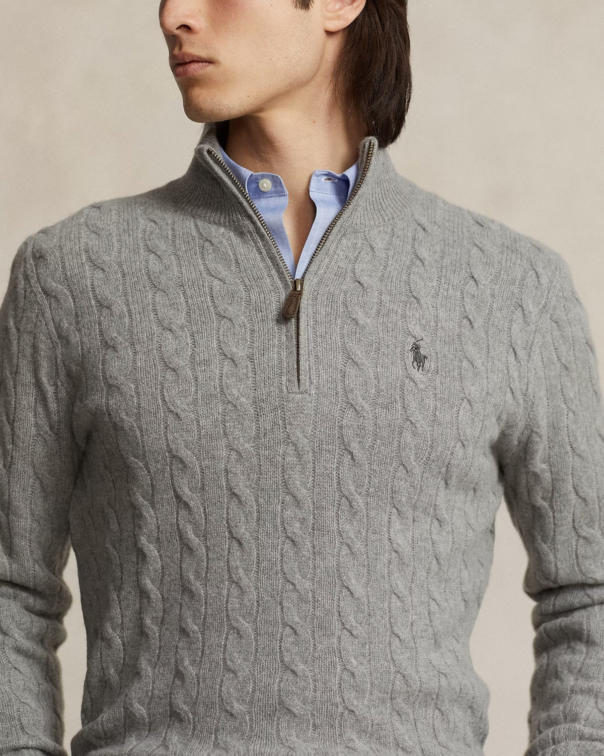 Maglia a trecce con cerniera 710876766 008 POLO RALPH LAUREN 