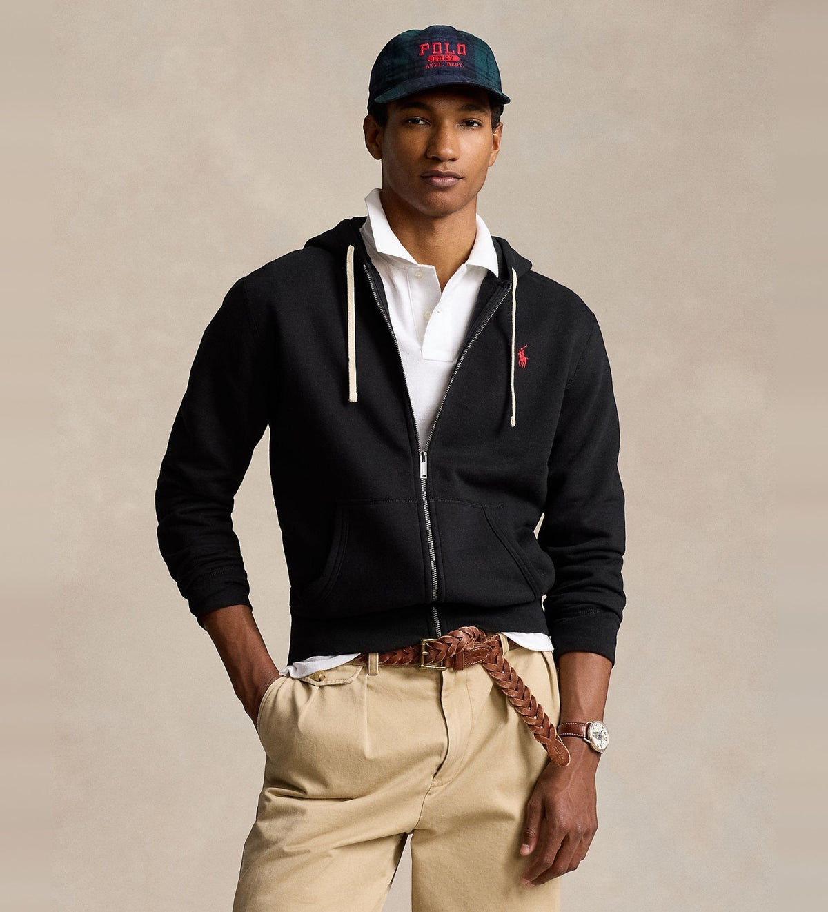 Felpa con cappuccio e cerniera 710913297 001 POLO RALPH LAUREN 