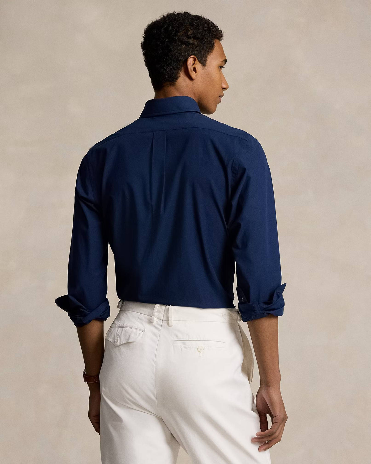 Camicia in popeline stretch Custom-Fit 710928255 001 POLO RALPH LAUREN 