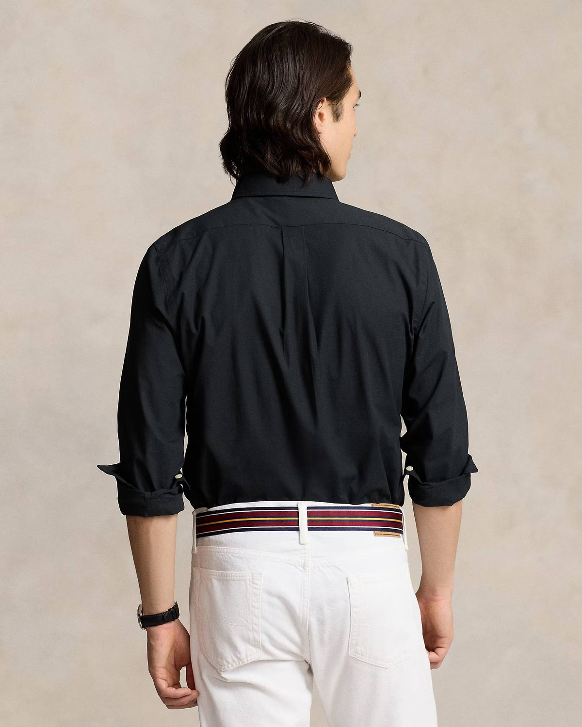 Camicia in popeline stretch Custom-Fit 710928255 006 POLO RALPH LAUREN 