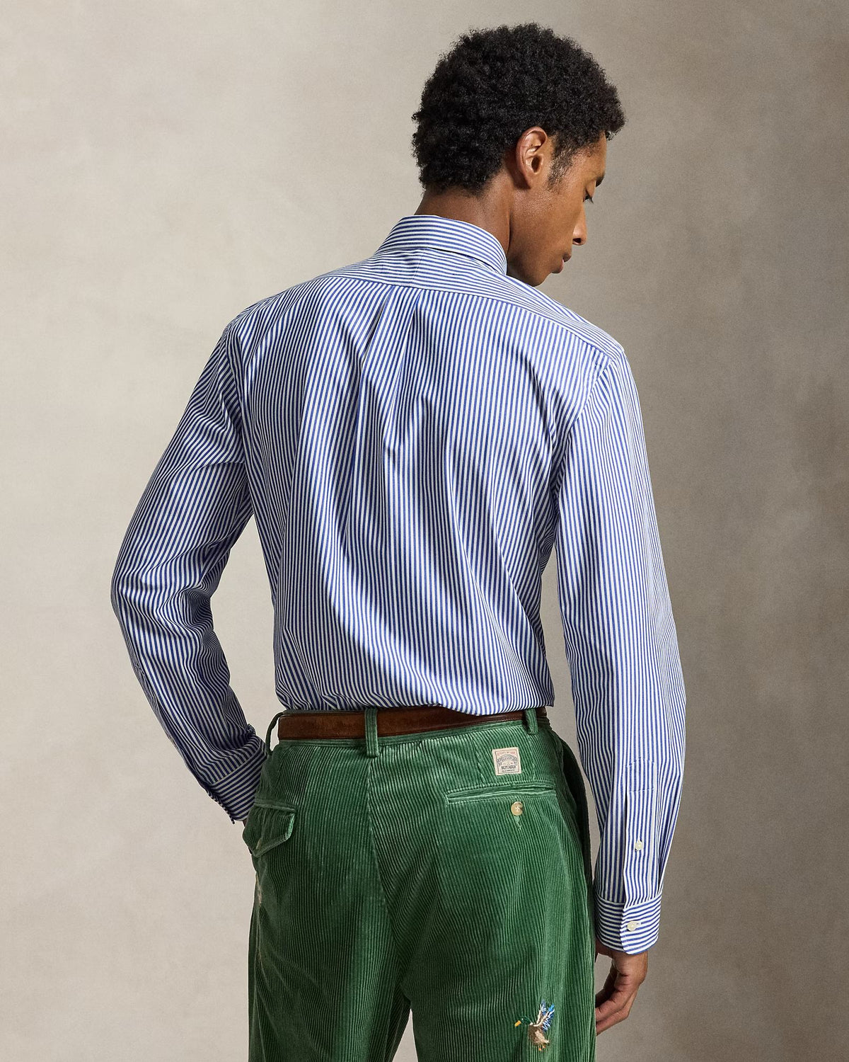 Camicia in popeline stretch a righe 710929346 508 POLO RALPH LAUREN 