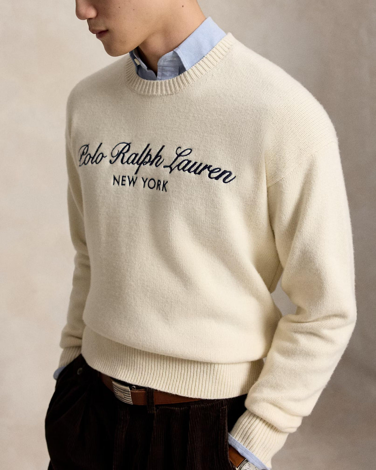 Maglia in lana e cotone Relaxed-Fit 710B26782 001 POLO RALPH LAUREN 
